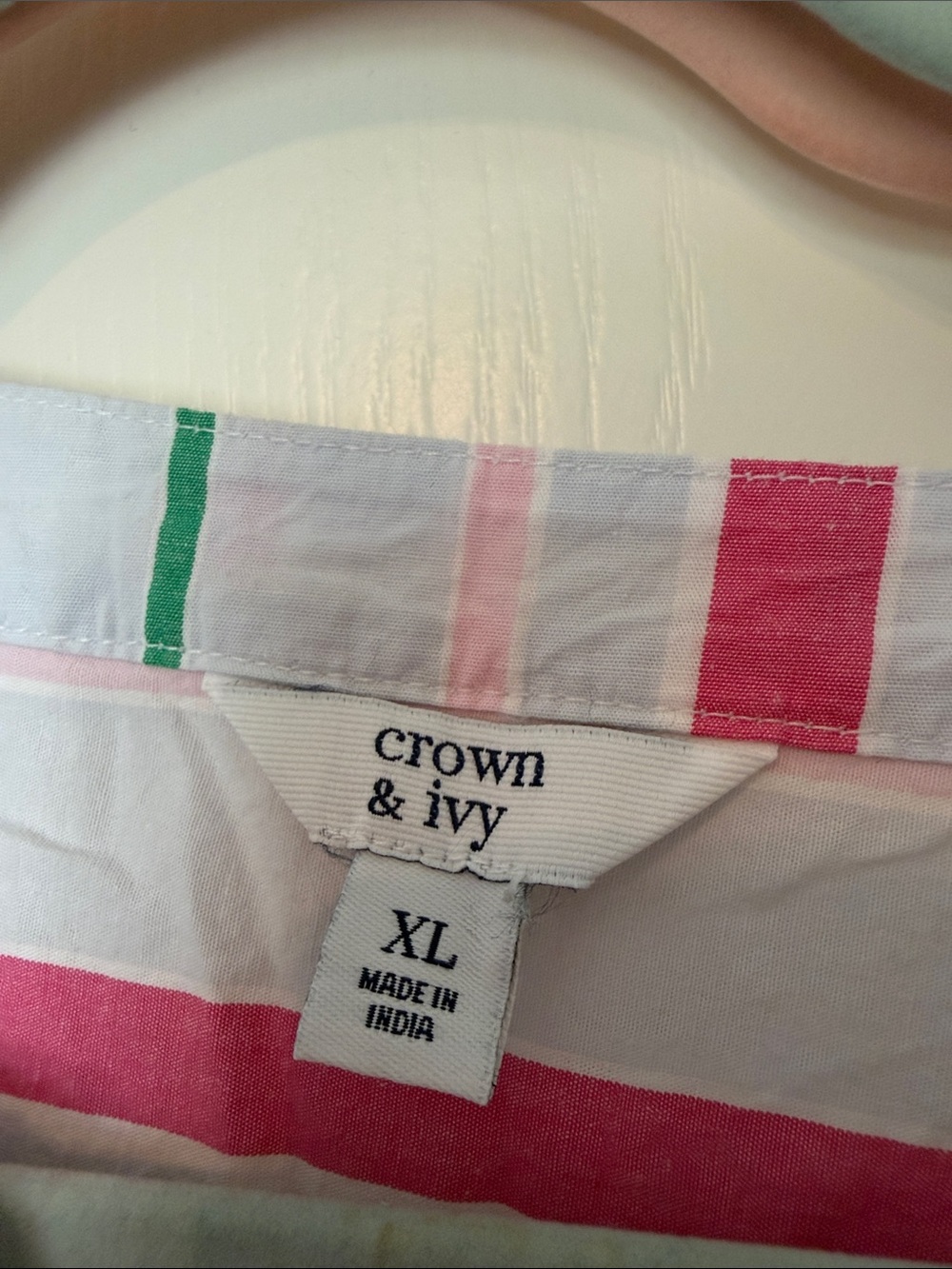 crown & ivy White Tunic with Pink & Green Stripes - Picture 2 of 2